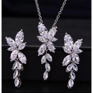 NEW 925 CZ Necklace Earrings Jewelry Set Lot Cubic Zirconia
